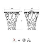 Mantra, Basketball, zidna, lampa, unutrasnja, rasveta, LED