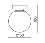 Maytoni Basic form unutrašnja zidna lampa crna 40W - Slika 2