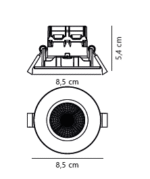 Nordlux Fremont 3-Kit IP65 4000K ugradna rasveta crna - Slika 2
