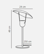 Design For The People Fabiola stona lampa crna - Slika 3