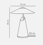 Design For The People Taido stona lampa smeđa - Slika 3