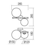 Altego Sellection ROY Matt Brass - Gold Zidna - Slika 2