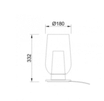 Mantra Nora stona lampa 1xE27 20W bela drvo - Slika 2