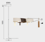 Mantra NOA II Wood White Podna - Slika 2