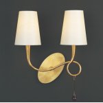 Mantra Paola Zidna lampa zlatna 2xE14 20W širina 32cm