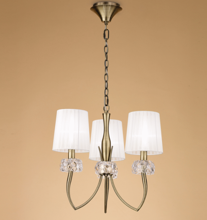 Mantra Loewe Visilica mesing 3xE14 20W prečnik 50cm - Slika 1