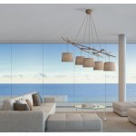 Mantra Sabina visilica 5xE27 20W širina 150cm braon