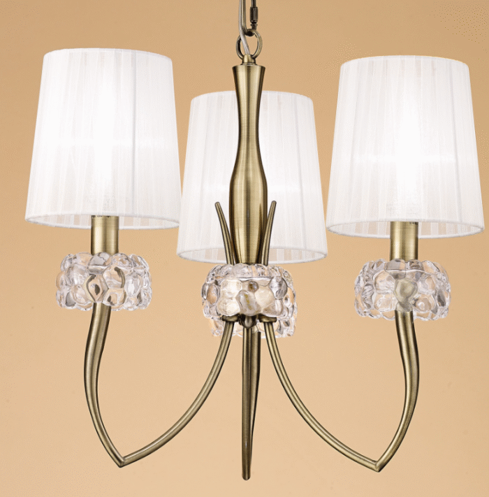 Mantra Loewe Visilica mesing 3xE14 20W prečnik 50cm - Slika 2