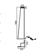 Mantra Minimal podna lampa led 40W 3000K dimabilna zlatna - Slika 2
