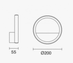 Mantra Kitesurf Zidna lampa crna led 8W 640lm 3000K širina 20cm - Slika 2