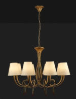 Mantra Paola Visilica zlatna 8xE14 20W prečnik 95cm - Slika 3