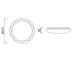 Mantra Diamante II plafonska lampa led 36W 2700lm 5000K prečnik 41cm bela - Slika 2