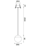 Mantra Kilda visilica led 10W 3000K zlatna - Slika 2