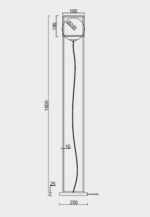 Mantra Desigual podna lampa 1xE27 20W crna - Slika 2