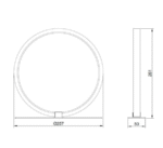 Mantra Kitesurf Stona lampa bela led 8W 640lm 3000K prečnik 26cm - Slika 2