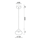 Mantra Gruissan visilica led 5W 3000K bela - Slika 2