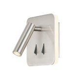 Mantra Cayman zidna lampa nikl led 3+6W 3000K