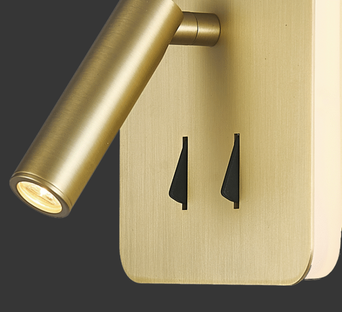 Mantra Cayman zidna lampa zlatna led 3+6W 3000K Ø 13cm - Slika 3