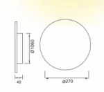 Mantra Bora Bora zidna lampa crna led 16W 2700K - Slika 2