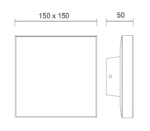 Mantra Bora Fasadna lampa tamno siva led 9.6W 3000K visina 15cm - Slika 2