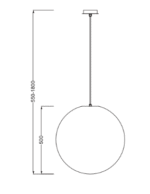 Mantra Avoriaz Visilica bela 1xE27 20W prečnik 50cm - Slika 2