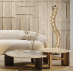 Maytoni Golden Cage unutrašnja podna lampa zlatna 3000K 48W