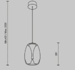 Maytoni Splash unutrašnja visilica zlatna 3000K 7W - Slika 2