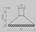Maytoni Amulet unutrašnja visilica zlatna 3000K 22W - Slika 2