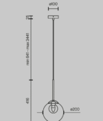 Maytoni Basic form unutrašnja visilica zlatna 20W - Slika 2