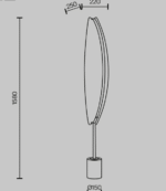 Maytoni Breeze unutrašnja podna lampa mesing 3000K 33W - Slika 2