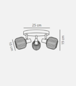 Nordlux Milford Mini 3-rondel plafonska lampa crna - Slika 2