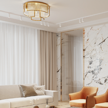 Maytoni Frame unutrašnja plafonska lampa zlatna 60W