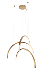MaxLight TRIO ARC Brushed Gold Visilica - Slika 4