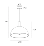 MaxLight LUISANT Black Visilica - Slika 2