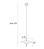 MaxLight CONE Black Visilica - Slika 2
