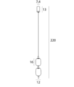 MaxLight ELENA Black Visilica - Slika 2