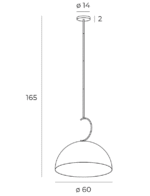 MaxLight TWENTY Black - Chrome Visilica - Slika 2