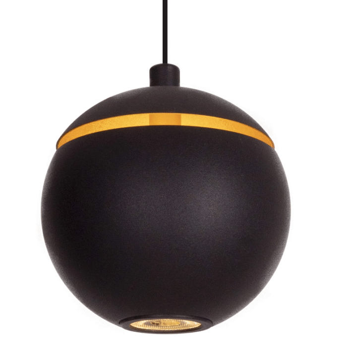 MaxLight COMETSHINE Black – Gold Visilica - Slika 4