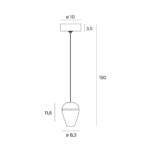 MaxLight COMETSHINE Black – Gold Visilica - Slika 2