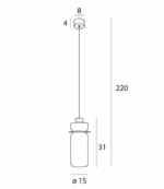 MaxLight SIGNATURE B Brass Visilica - Slika 2