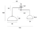 MaxLight CONCEPT Gold Visilica – Plafonska - Slika 2