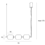 MaxLight ELENA Black Visilica - Slika 2