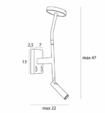 MaxLight IBIZA Black Zidna - Slika 2