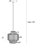 MaxLight RABRIZ White Visilica - Slika 2
