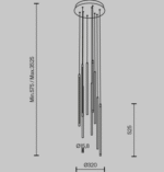 Maytoni Light stick unutrašnja visilica crna 3000K 46W - Slika 2
