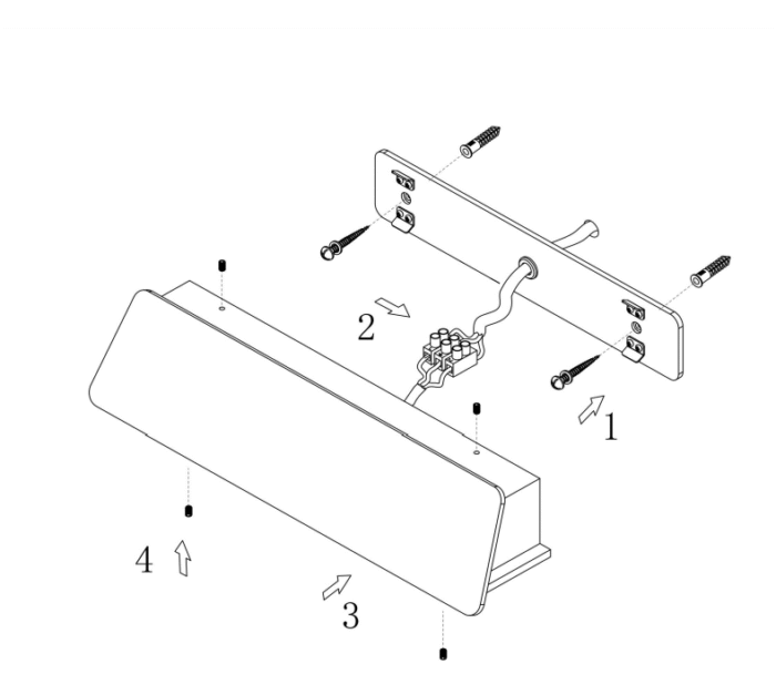 Maytoni Trupp spoljašnja zidna lampa grafitna 3000K 6W - Slika 3