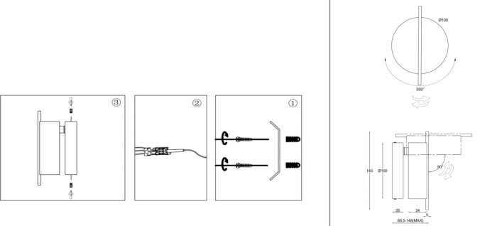 Maytoni Nuance unutrašnja zidna lampa bela 3000K 3W - Image 2