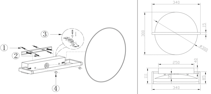 Maytoni Mira unutrašnja zidna lampa zlatna 3000K 14W - Image 2