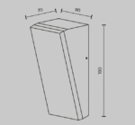 Maytoni Brick spoljašnja zidna lampa grafitna 3000K 10W - Slika 2