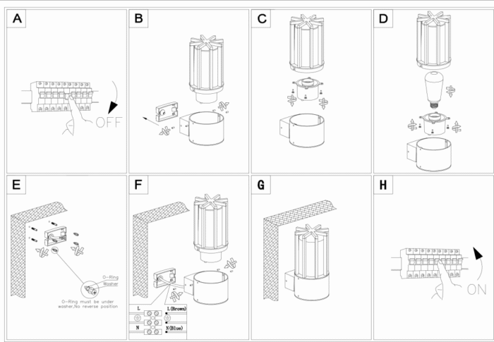 Maytoni Barrel spoljašnja zidna lampa grafitna 15W - Slika 2